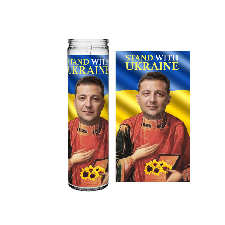 Texrah Saint Zelensky Ukraine President Prayer Devotional Candle Wayfair Canada